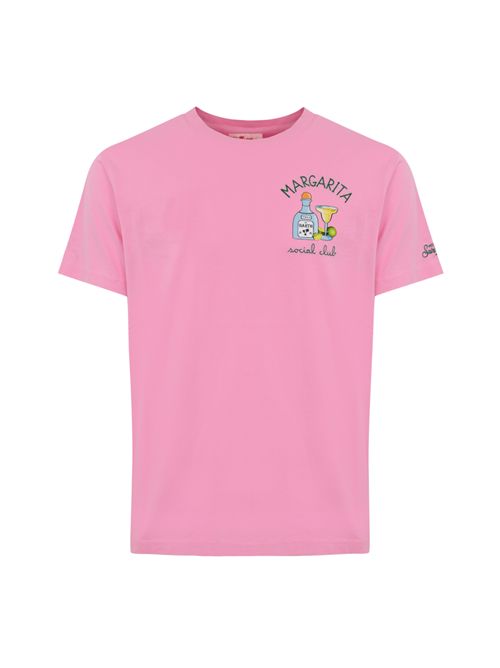 T-shirt in cotone con ricamo e stampa Margarita Social Club Mc2 Saint Barth | TSHIRT MAN02492H SOCIAL MARGARITA 23EMB